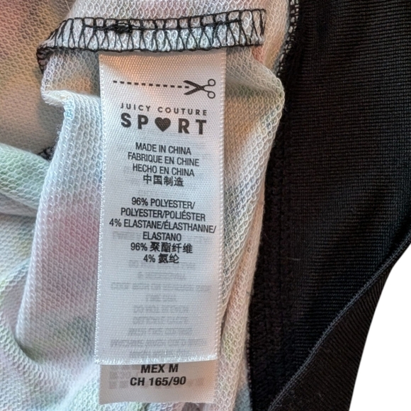 Juicy Couture Sport Top Y2K Athleisure Slouchy Women M Gym Active Comfy Floral - Picture 9 of 12